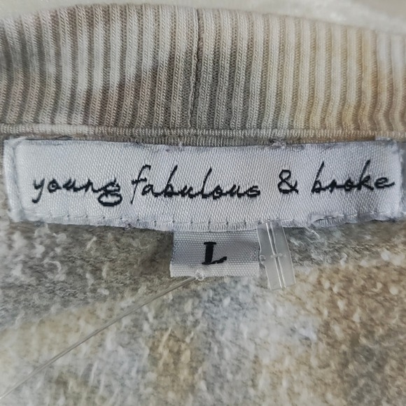 Young Fabulous & Broke Tie Dye Sweatshirt Juliette White Pastel Fairy Womens L - Picture 9 of 11
